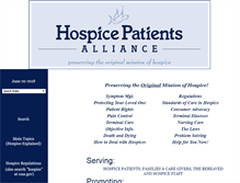 Tablet Screenshot of hospicepatients.org